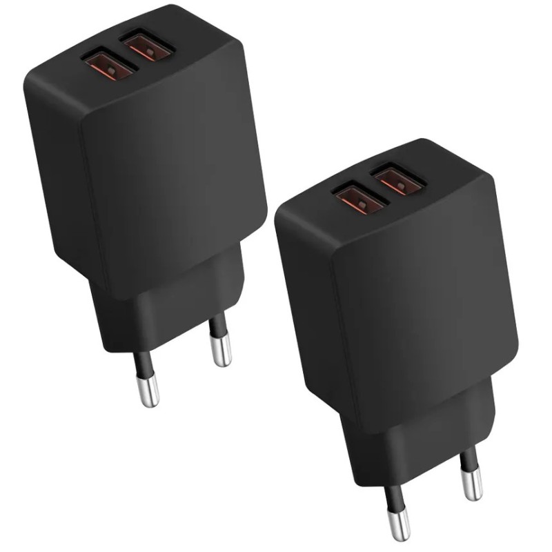 Adaptateur secteur Double USB-A COMPTABILE (boite)